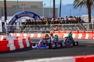 Podium for Team Benik in Mini ROK at ROK Vegas